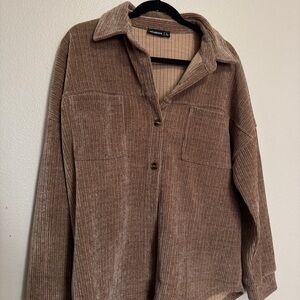 Soft Corduroy brown Shacket